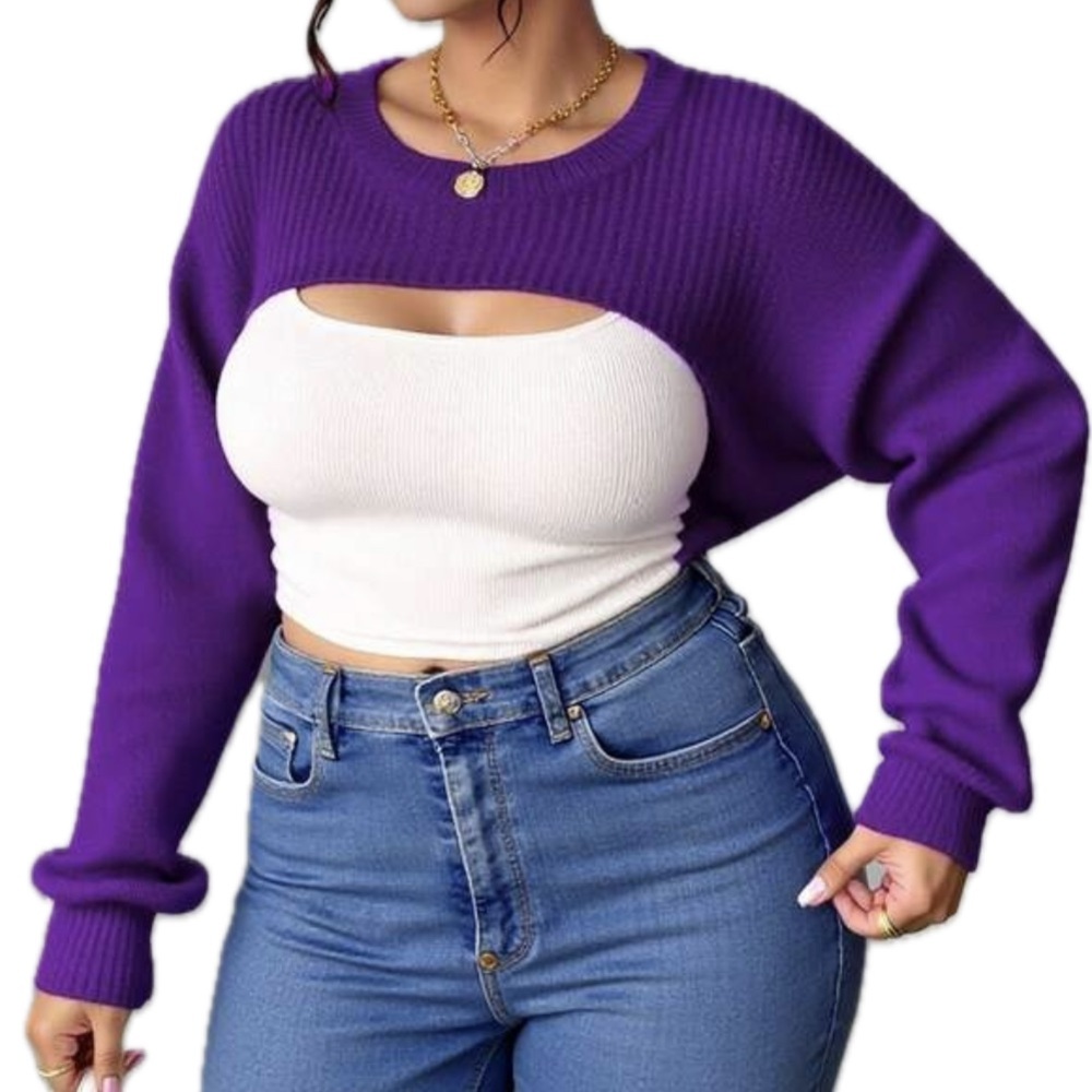 💜 Cropped Shrug Sweater 💜 - Picture 4 of 5